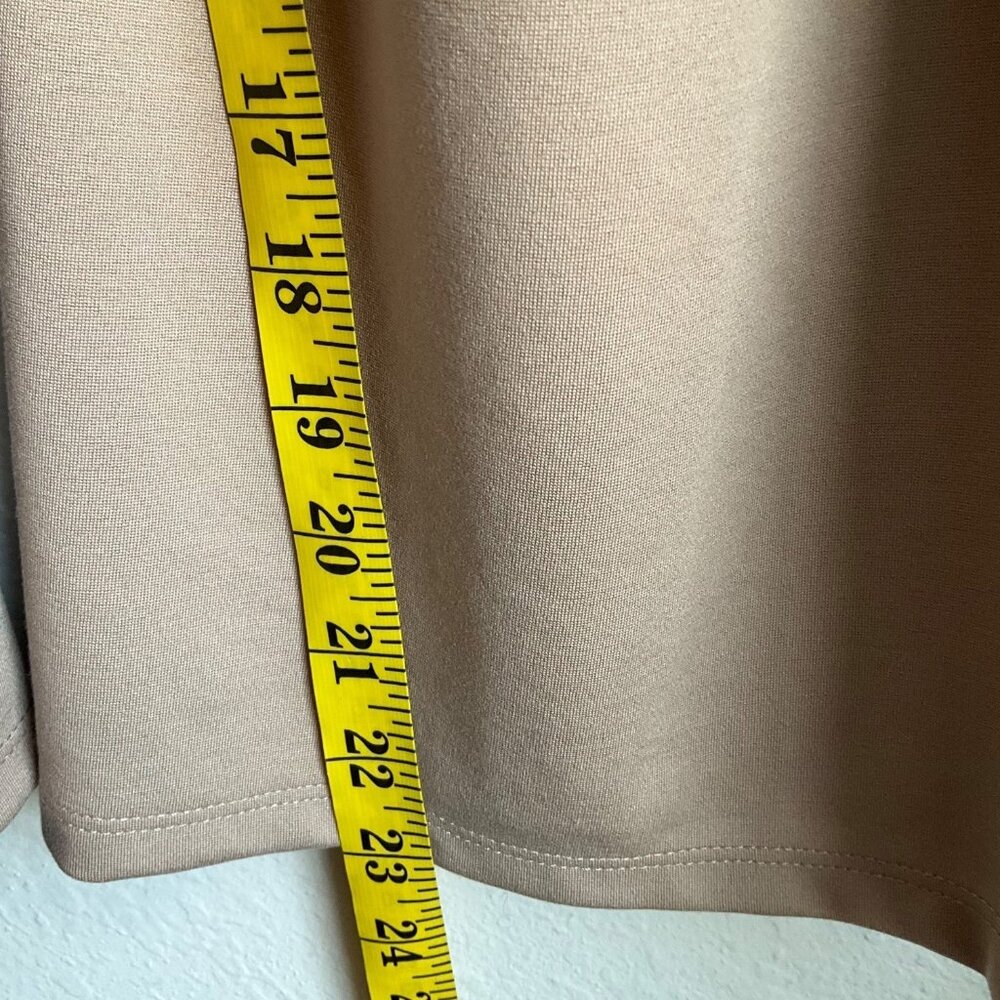 Eileen Fisher 1X Beige Wide-Leg Ponte Pull On Pants Made USA Minimalist - Picture 8 of 14